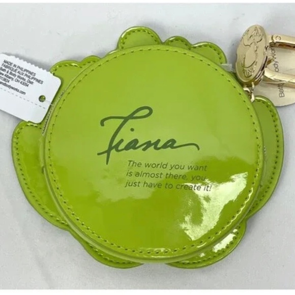 Bath Body Works Disney Princess Tiana Green Coin Purse Case Lily Frog - Picture 2 of 3